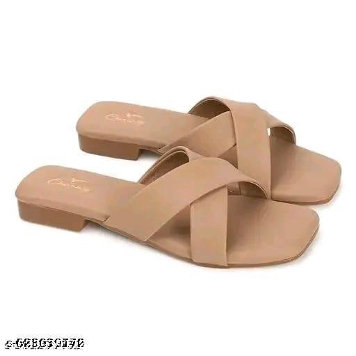 Stylish Fancy And Trending- Flat Fashion Sandal For Women & Girls wth strap and closure - Image 4