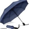 Portable Auto Travel Umbrella - Windproof for Rain, Strong for Wind, Auto Open/Close Button, Perfect Car Umbrella for Men & Women (Blue)