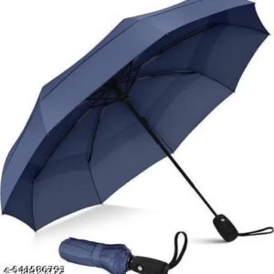 Portable Auto Travel Umbrella - Windproof for Rain, Strong for Wind, Auto Open/Close Button, Perfect Car Umbrella for Men & Women (Blue)