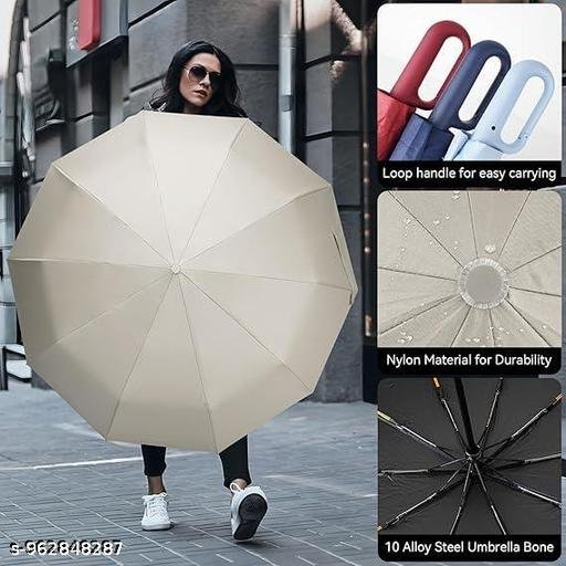 Portable Auto Travel Umbrella - Windproof for Rain, Strong for Wind, Auto Open/Close Button, Perfect Car Umbrella for Men & Women . - Image 5