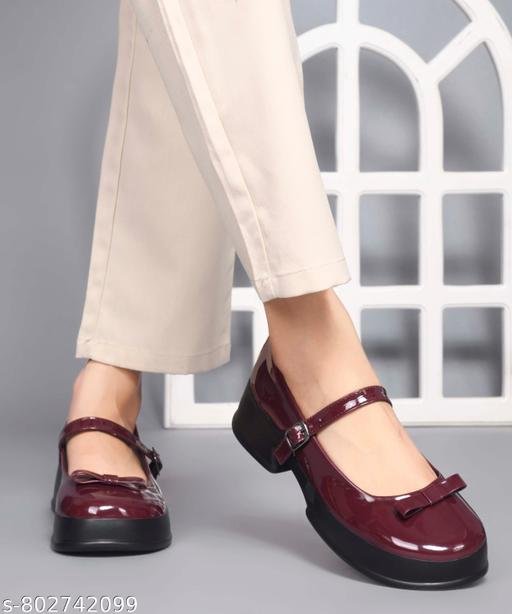 Glossy Block Heel Square Toe Mary Jane Shoes - Image 4