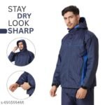 Men’s Waterproof Raincoat Set with Hood | Full Body Rain Suit Jacket & Pant | Lightweight Windproof Outdoor Rainwear