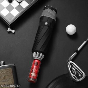 Premium 3 Fold Auto Open Close Umbrella with Transparent Handle and Radium Strip