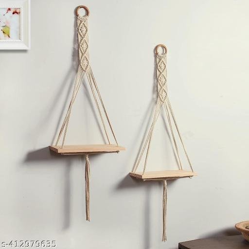 Home Decors Macrame Wall Hanging Shelf (Pack Of 02) - Image 3