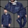 Rain Coat for Mens & Women's Waterproof Reversible Double Layer with Hood Set of Top and Bottom Packed in a Storage Bag 2 Way (Both side) Wearable