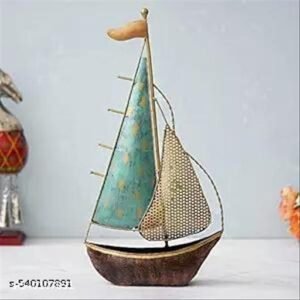 Moonshine Boat for Table Decor, Decorative Iron Boat showpiece for Living Room