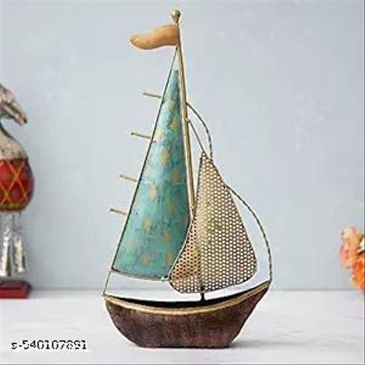 Moonshine Boat for Table Decor, Decorative Iron Boat showpiece for Living Room