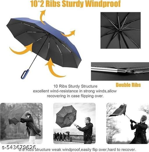 UV Umbrella for Women, Mini Folding Portable 3-Fold Umbrellas | Automatic Open and Close for Rain and Sun Protection, Anti-Slip | Windproof Umbrlla with Carabiner Handle | Turbo wall-Outlet Chata for Rain - Image 4
