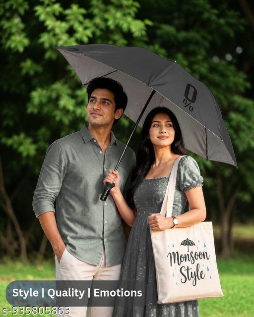 Umbrella for Men and Women Waterproof | UV Protection Unisex Bottle Umbrella for Rain & Summer | Black Compact Umbrella for Boy & Girl | Chaata - Image 4