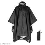 Adult Hooded 3 in 1 Rain Coat Waterproof Full Cover Poncho with Sun Shade Packable Travel Camping Rain Gear