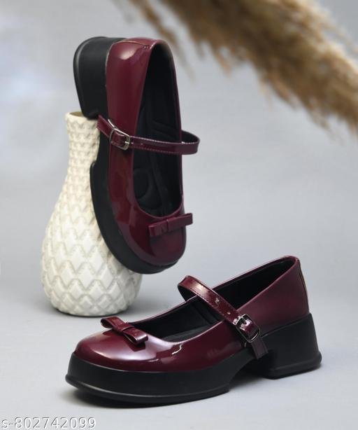 Glossy Block Heel Square Toe Mary Jane Shoes - Image 3