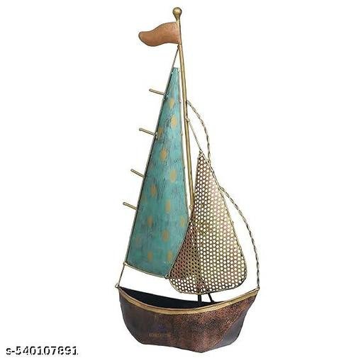 Moonshine Boat for Table Decor, Decorative Iron Boat showpiece for Living Room - Image 3
