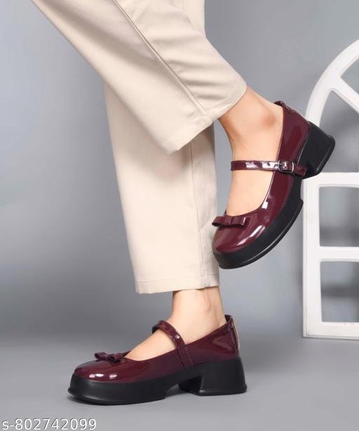 Glossy Block Heel Square Toe Mary Jane Shoes - Image 5
