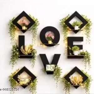 BUY 1 GET 1 OFFER -Wall Decor COMBO Love and square Set of 8 wood material