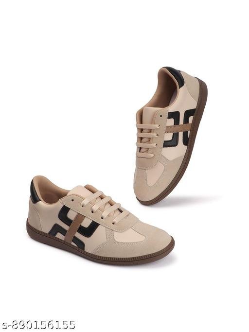 Women Stylish Casual Sneakers | Lace-Up Comfortable Daily Wear Shoes | Trendy Flat Sneakers for Girls - Image 5