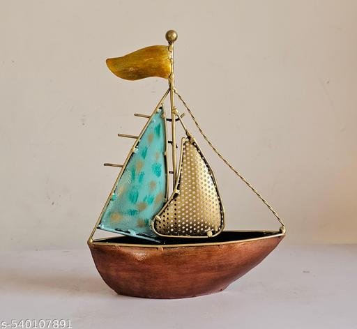Moonshine Boat for Table Decor, Decorative Iron Boat showpiece for Living Room - Image 4