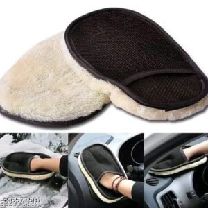 MultI Car Cleaning Glove | Cleaning Supplies dust Cleaner | Car wash Microfiber Cleaner Gloves | Car & Bike Cleaning Glove Hand Duster Accessories (1 Pcs)