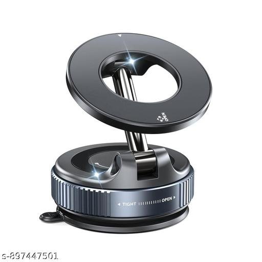 Sellkart Magnetic Vacuum Mobile Holder for Car & Home | Strong Suction Cup Phone Stand | Foldable Adjustable Mobile Holder for Dashboard, Mirror, Kitchen & Desk