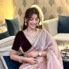 Beautiful Shining Nylon Net Saree
